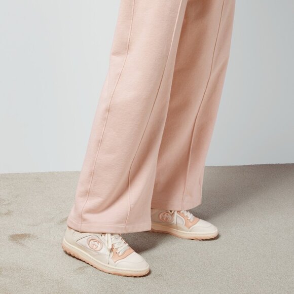 GUCCI SNEAKERS MAC 80 EMBROIDERED LOGO DISTRESSED LEATHER SHOES sz 37.5 7.5 - Picture 3 of 15